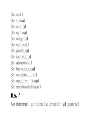cover image of Be.: an internal, personal & emotional journal